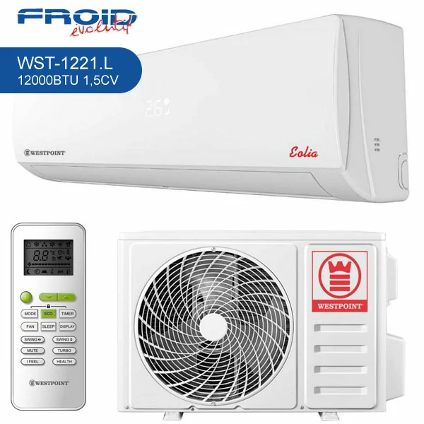 WST-1221 Climatiseur split WESTPOINT 12.000 BTU distribué par Froid évolutif à Douala WST-1221 Climatiseur split WESTPOINT 12.000 BTU distribué par Froid évolutif à Douala